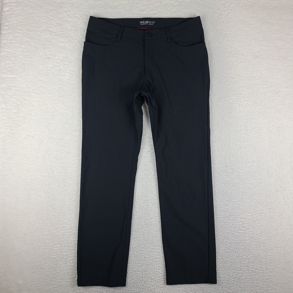 Kenneth Cole Pants Men 32x30 Black Skinny Awearness Performance Preppy Tech Golf